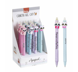 CANETA ESFER.GEL APAGAVEL GATINHA DP C/12 CA0213